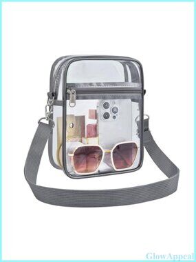 Clear Crossbody Messenger Bag Stadium Approved See Through Purse